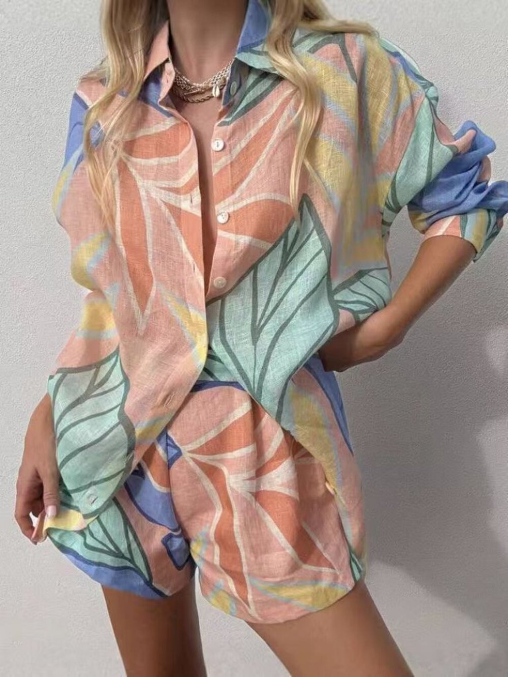 Zimmermann Relaxed Pastel Abstract Two-piece set - Multicolor